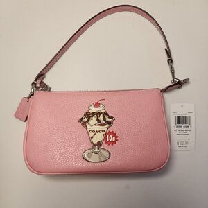 NWT Coach CU251 Nolita 19 Sundae Graphic Boardwalk Cherry Blossom Pink